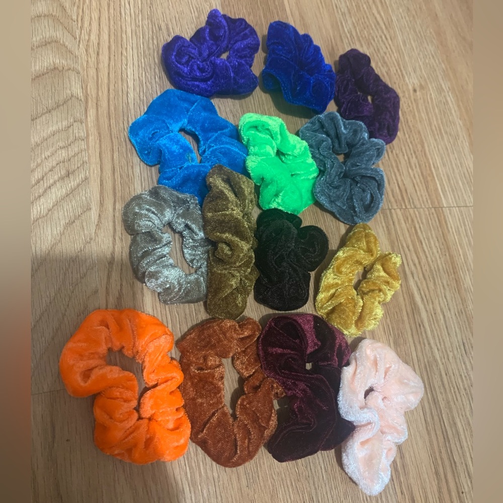 Bundle of soft velvety/soft scrunchies